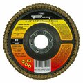 Forney Curved Edge Flap Disc, 4-1/2 in x 7/8 in, 80 Grit 71942